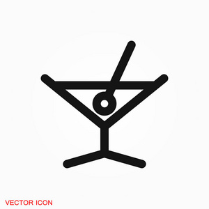 马提尼图标标志矢量符号设计