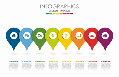 信息图表设计模板与地方为您的数据。矢量图