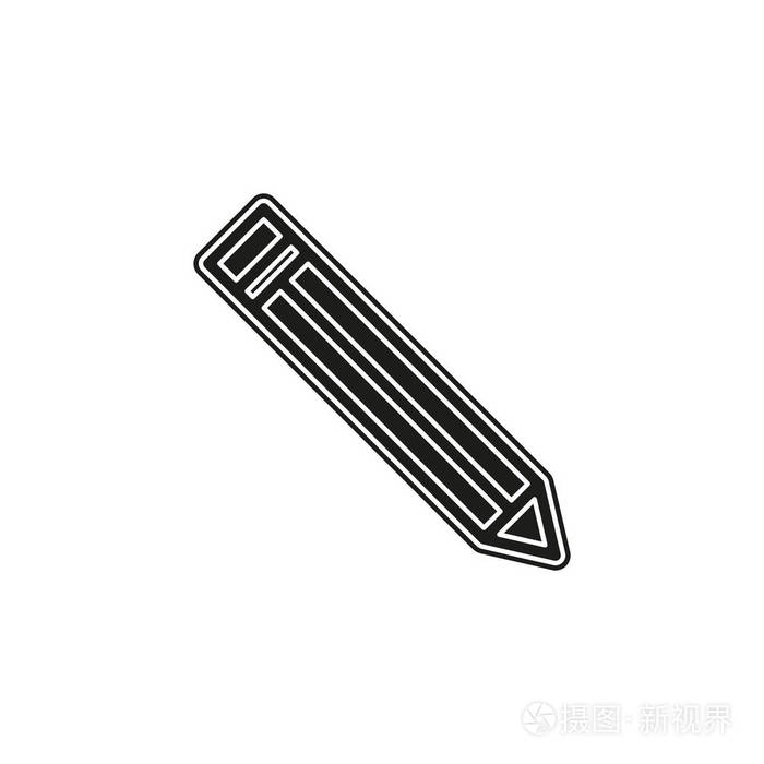 铅笔标志图标编辑网站内容创意设计图形元素. 平面象形文字简单图标