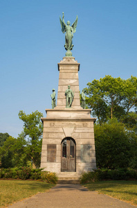 局县官兵纪念碑。 普林斯顿伊利诺伊州