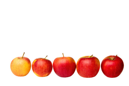 白色背景下的水果红苹果图像