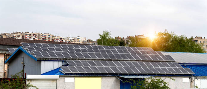 太阳能电池板光电替代电力来源的可持续资源概念