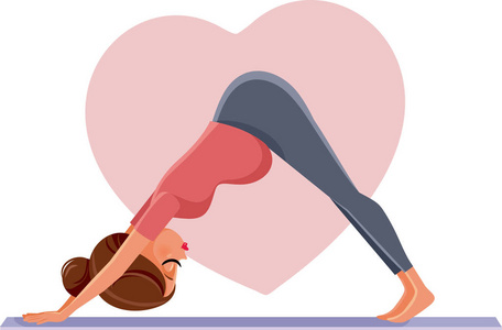 影响生育产前瑜伽姿势中的孕妇照片