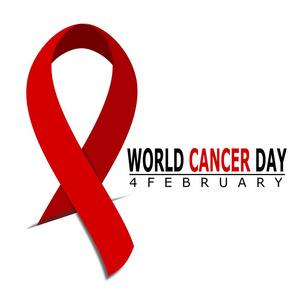 图示2月4日世界癌症日海报或横幅背景SVG