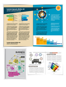 图形手册设计模板矢量