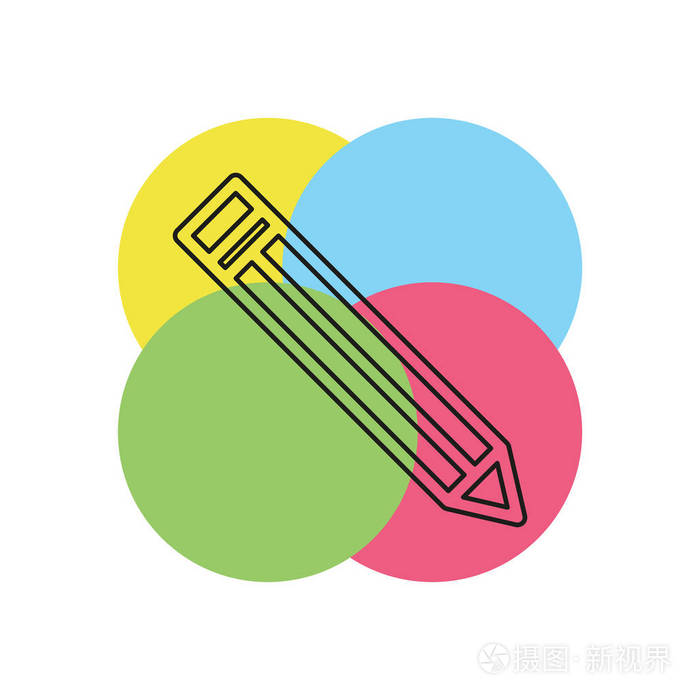 铅笔标志图标编辑网站内容创意设计图形元素细线象形文字轮廓笔画