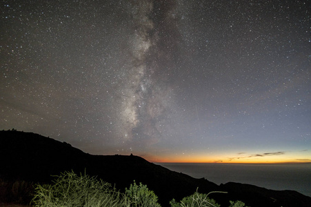 加利福尼亚北部拍摄的银河系星景图