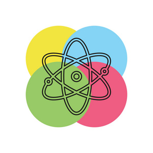 原子图标原子矢量符号化学和科学研究分子插图化学科学符号.
