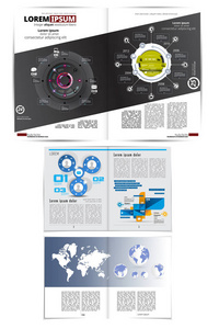 图形手册设计模板矢量图片