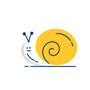 园艺图标设置|蜗牛图标,轮廓填充风格卡通蜗牛图标蜗牛矢量线性图标