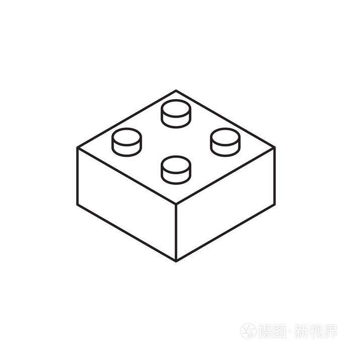 乐高砖在等距视图.插画-正版商用图片17ze7j-摄图新视界