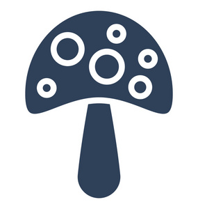 蘑菇孤立矢量图标，可以很容易地修改或编辑