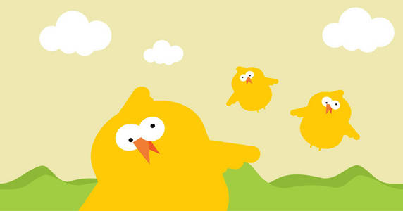 个有趣的鸡鸟的简单矢量草图说明相似素材图片