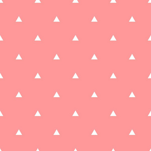 抽象的彩色无缝图案与白色三角形粉红色背景