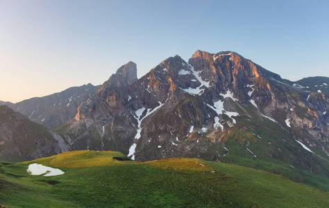 阿尔卑斯山白云石吉奥山的自然景观