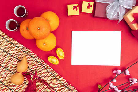 中国新年节日装饰健康财富橙色图片