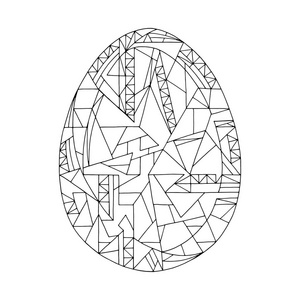 复活节彩蛋书矢量插图。 手绘抽象假日对象的当代风格。