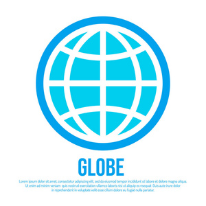 环球地球环球图标, 地球徽标模板照片