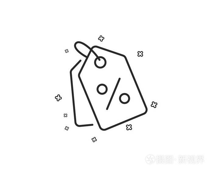 线性折扣标签图标设计. 向量插画-正版商用图片17zmyc