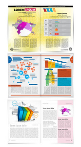 公司小册子或演示模板。 易于在传单矢量中使用。