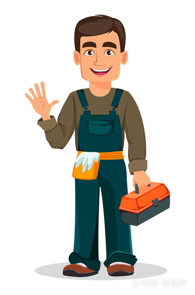 帅气的卡通人物.白底矢量图