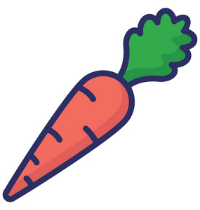 胡萝卜隔离矢量图标，可以很容易地修改或编辑