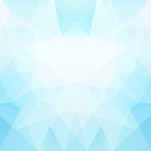 背景由蓝色白色三角形制成。 具有几何形状的方形构图。 EPS10