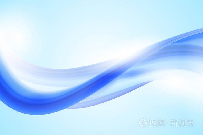 蓝色背景下的波浪液体形状. 你的项目的艺术设计.