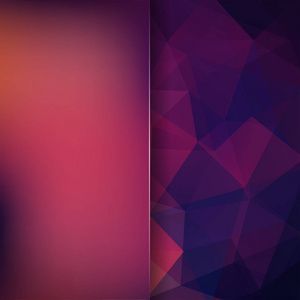 由紫色棕色三角形组成的抽象背景。 商业演示或网页模板横幅传单的几何设计。 矢量插图