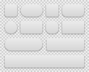 椭圆形圆形长方形圆形图标图标应用程序形状, 符号塑料3d 逼真的 web