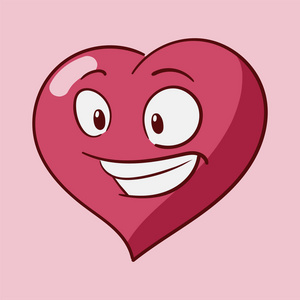 嫩模人物有趣的卡通心脏人物情感情人节矢量图标设置在玫瑰背景照片