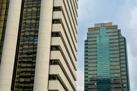 s business landmark cityscape with blue sky, Corporate building 