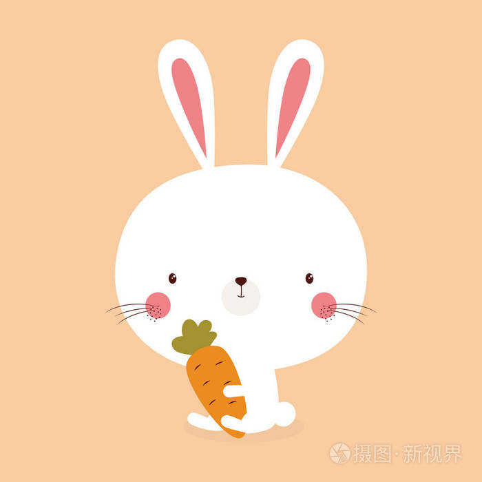 小兔子头像胡萝卜图片