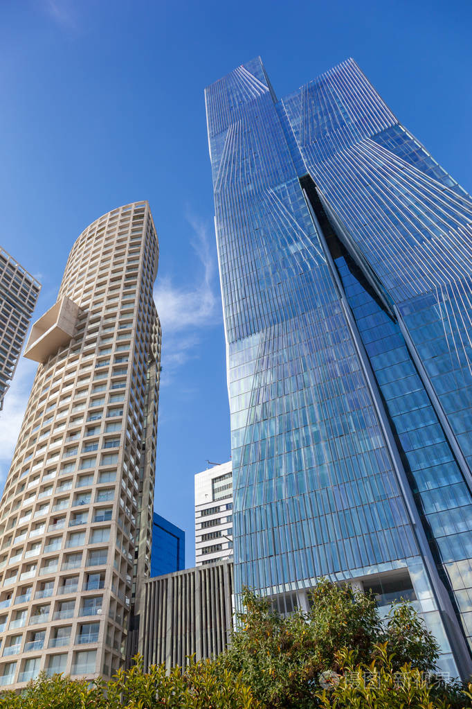 墨西哥城圣达菲广场的摩天大楼