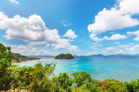 美丽的海景海湾和山岛巴拉望菲律宾