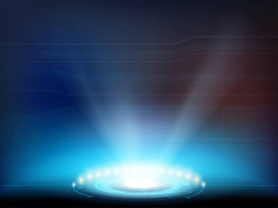 未来的投影仪或传送门. 矢量背景.照片