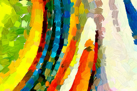 油画抽象现代艺术背景装饰. 明亮温暖的颜色手工纹理.