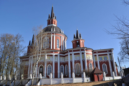 圣尼古拉斯教堂，莫斯科地区Tsare voPushkin村的神奇工人。 俄罗斯。
