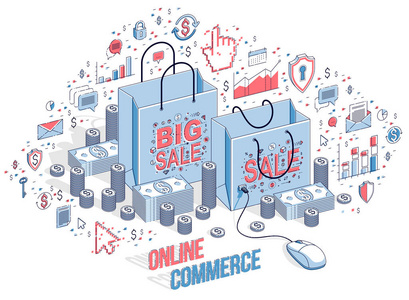 扩关关系图在白色背景下孤立的网上购物概念照片