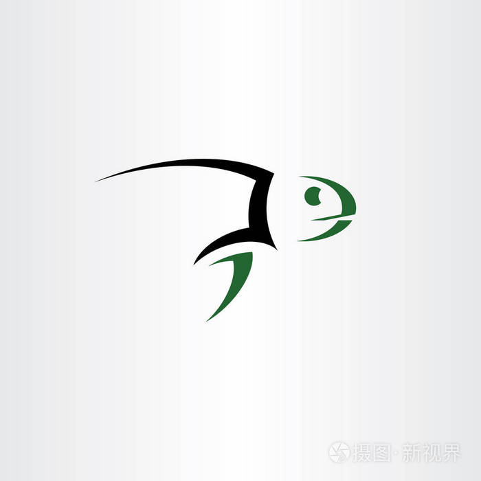 海龟标志符号元素程式化矢量