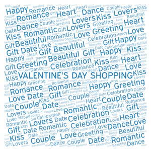 s Day Shopping word cloud. Word cloud made with text only.