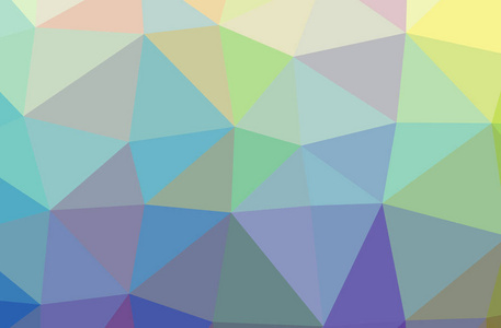 抽象蓝绿黄水平低聚背景的插图. 美丽的多边形设计图案.