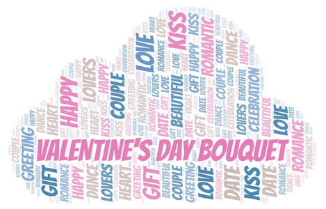 s Day Bouquet word cloud. Word cloud made with text only.