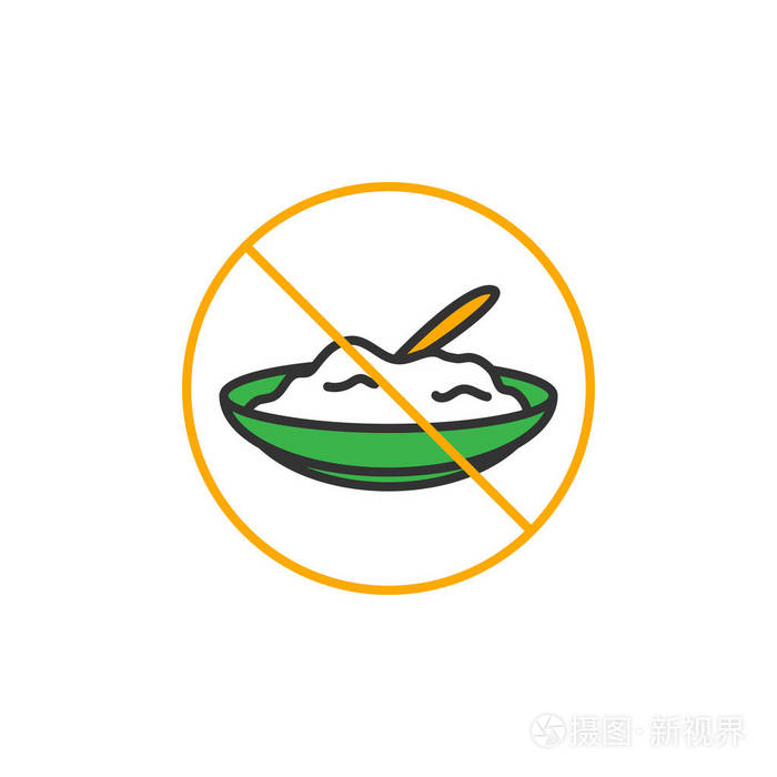 禁食符号不吃.简单的单林图标风格的穆斯林斋月和开斋节.