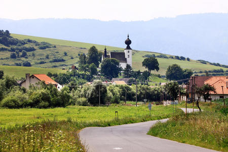 中世纪斯洛伐克村庄图片