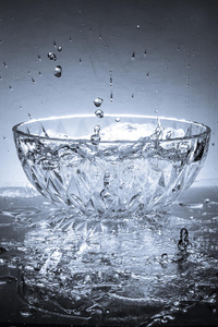 玻璃碗和水