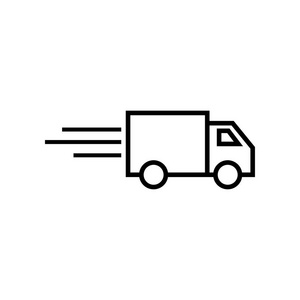 快速运输卡车图标图形设计模板矢量隔离