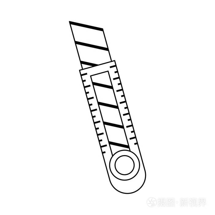 手术刀工艺器具黑色和白色