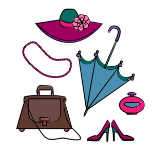 s accessories. vector illustration