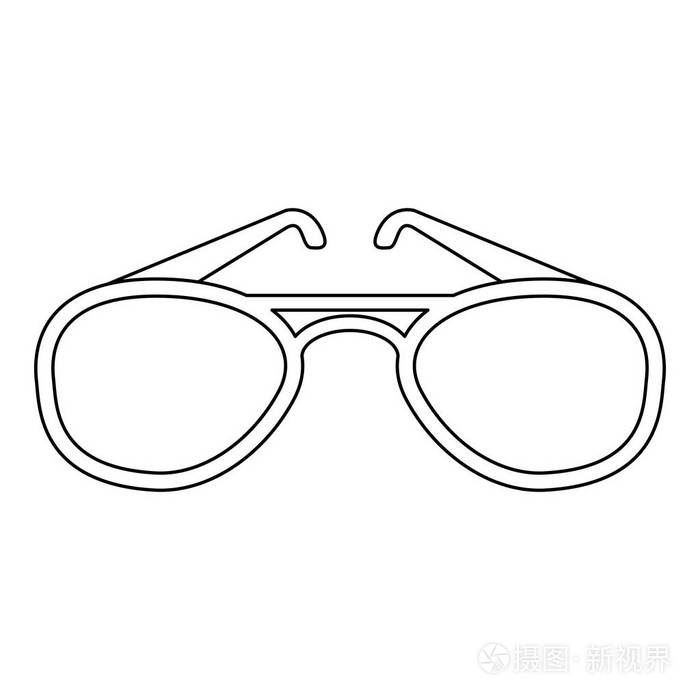 时尚太阳镜, 可让黑白无障碍插画-正版商用图片182hys-摄图新视界